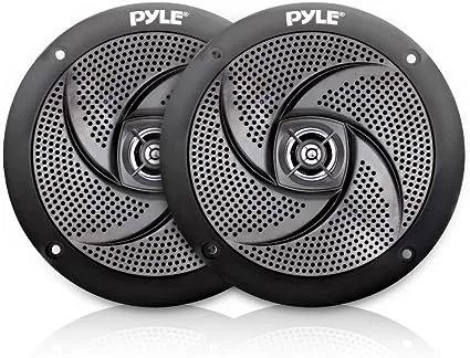 Pyle Marine Speakers - 5.25 Inch Low Profile Slim Style Waterproof Wakeboard Tower and Weather Resistant Outdoor Audio Stereo Sound System with 180 Watt Power - 1 Pair in White (PLMRS5B)