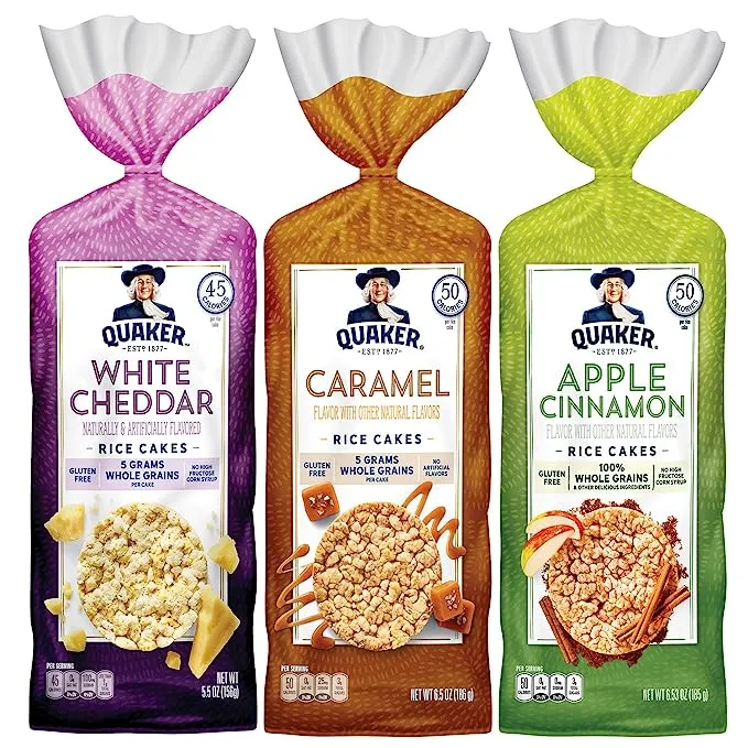 Quaker Rice Cakes, Variety Pack, Gluten Free, 6 Bags