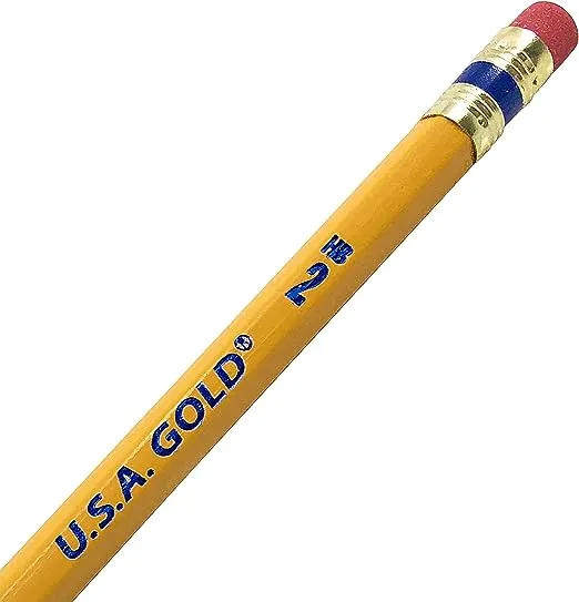 Cra-Z-Art U.S.A. Gold Pre-sharpened American Wood Cased #2 HB Yellow Pencils, 96 Pack