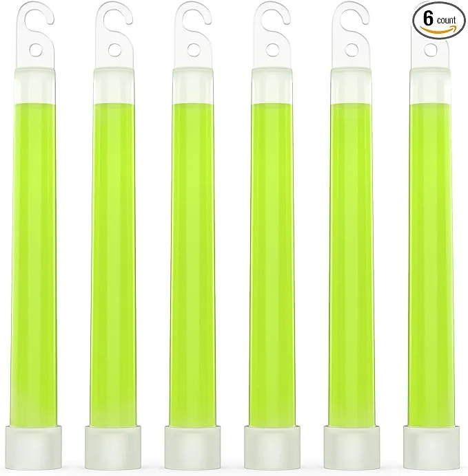 Swiss Safe Premium 6&#034; Glow Sticks Extra Bright 12+ Hour Duration Emergency Re...