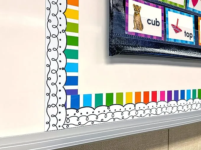 Teacher Created Resources Colorful Stripes Magnetic Border