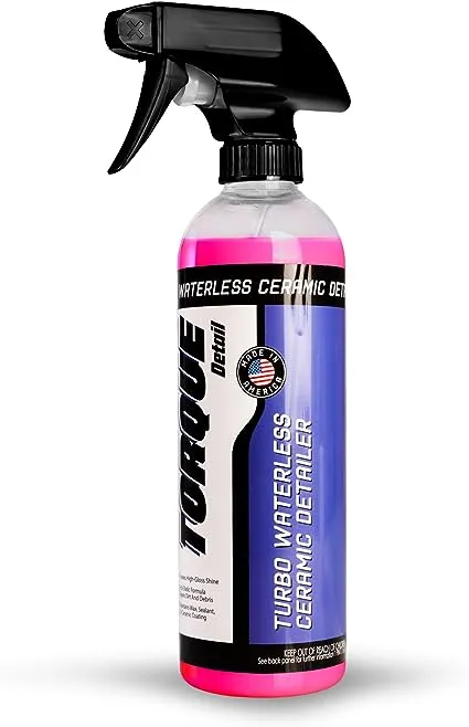 Torque Detail Ceramic Waterless Wash & Quick Detailer - Anti-Static Waterless Car Wash & Quick Detailer - High Gloss Formula, Enhances Shine of Top Coat Wax or Ceramic Coating (16 fl. oz)