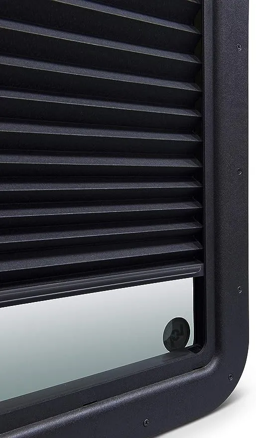 Lippert Components Thin Shade RV Window Shade Ready For Prepped Entry Doors Blac