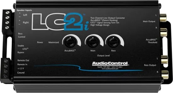 AudioControl LC2i 2 Channel Line Out Converter with AccuBASS and Subwoofer Control