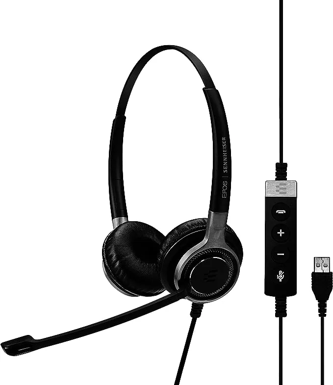 Sennheiser Consumer Audio SC 660 USB ML (504553) - Double-Sided Business Headset | For Skype for Business | with HD Sound, Ultra Noise-Cancelling Microphone, & USB Connector (Black)