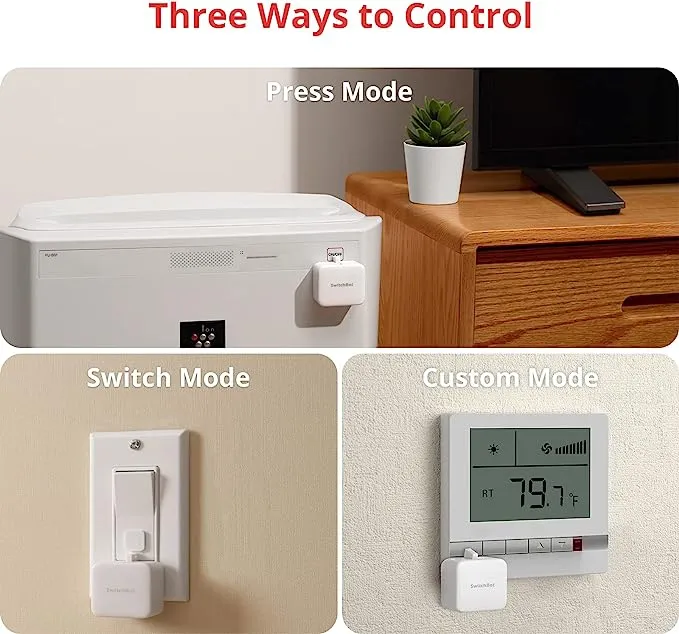 SwitchBot Smart Switch Button Pusher - No Wiring, Wireless App or Timer Control