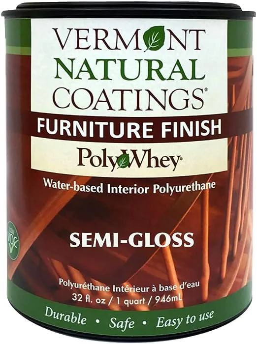 Vermont Natural Coatings Furniture Finish PolyWhey Semi-Gloss Clear Water-Based 1 qt Clear 900108