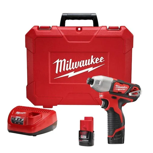 Milwaukee 2462-22 M12 Hex Impact Driver Kit