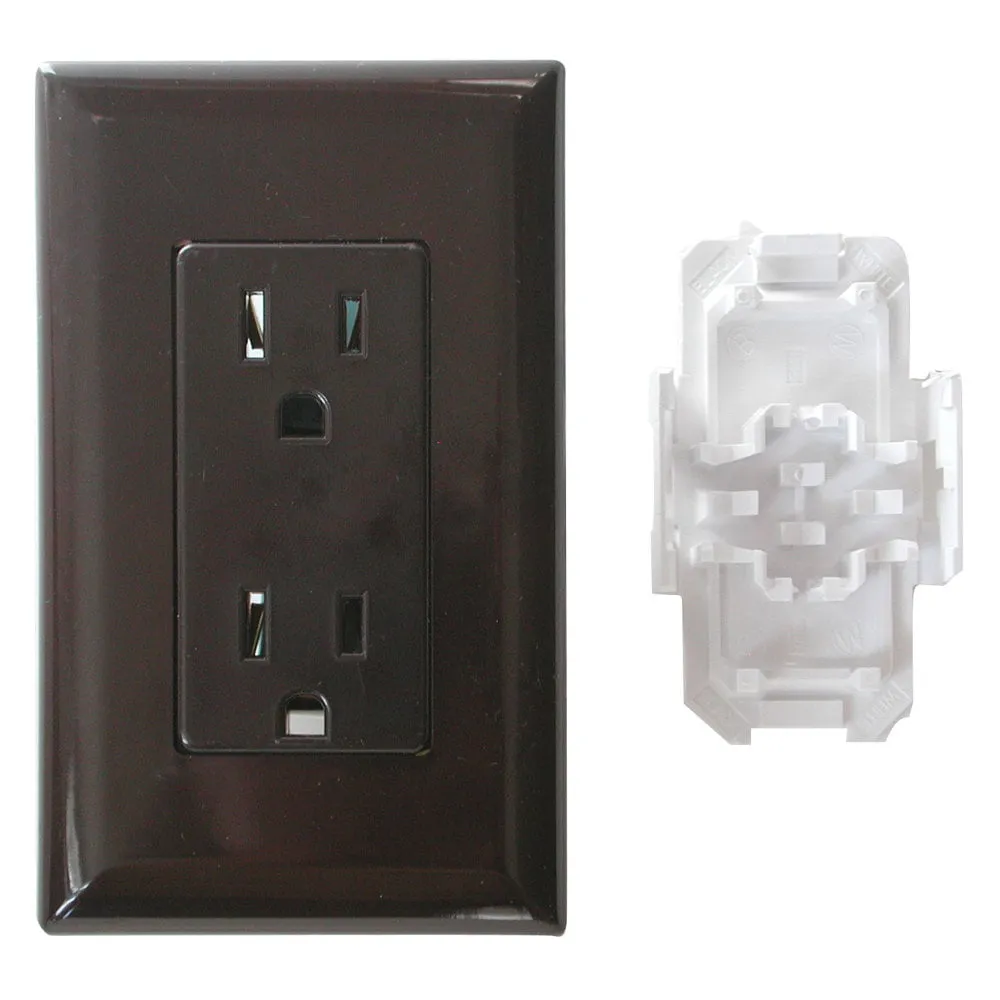 VALTERRA Diamond Group WDR15BR Brown 15 Amp Decor Speed Box Receptacle