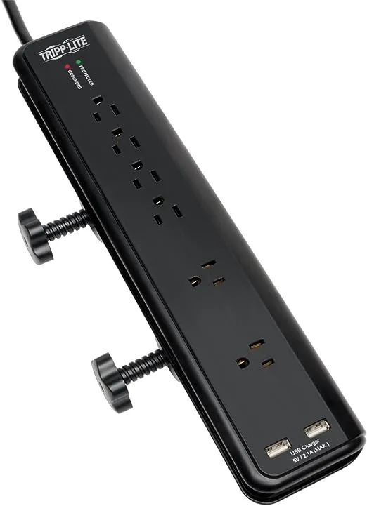 Tripp Lite 6-Outlet Surge Protector TLP606DMUSB