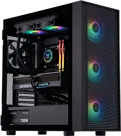 ABS Stratos Aqua High Performance Gaming PC – Intel i7 13700KF - GeForce RTX 4070 Ti – DLSS 3 - AI-Powered Performance - 16GB DDR5 5600MHz - 1TB M.2 NVMe SSD – SA13700KF4070TI-2