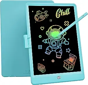 Bravokids Toys for 3-6 Years Old Girls Boys, LCD Writing Tablet 10 Inch Doodle Board, Electronic Drawing Pads, Educational Birthday Gift for 3 4 5 6 7 8 Years Old Kids Toddler (Blue)