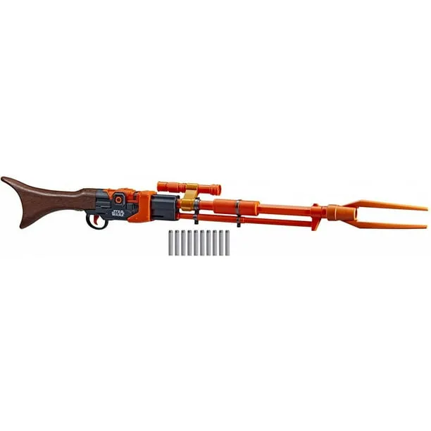 Nerf Star Wars Amban Phase-pulse Blaster, The Mandalorian, Electronic Scope with Illuminated Lens, 10 Nerf Darts