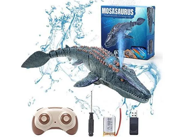 Autrucker Remote Control Dinosaur Toys for Kids 3 4 5 6 7, Mosasaurus Diving Toys ...