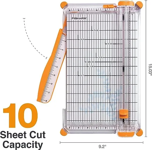 Fiskars 152490-1002 152490-1002 Portable Paper Trimmer, 12-Inch (Packaging May Vary)