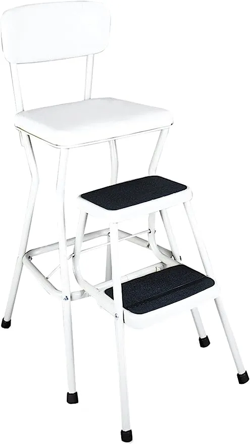 Cosco Chair & Step Stool (White)