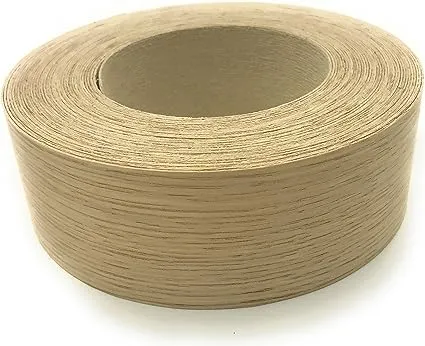 White Oak 3 inch X 25 ft Roll, Wood Veneer Edgebanding Preglued - Flexible Wood Tape, Easy Application Iron On with Hot Melt Adhesive. Smooth Sanded Finish. Made in USA