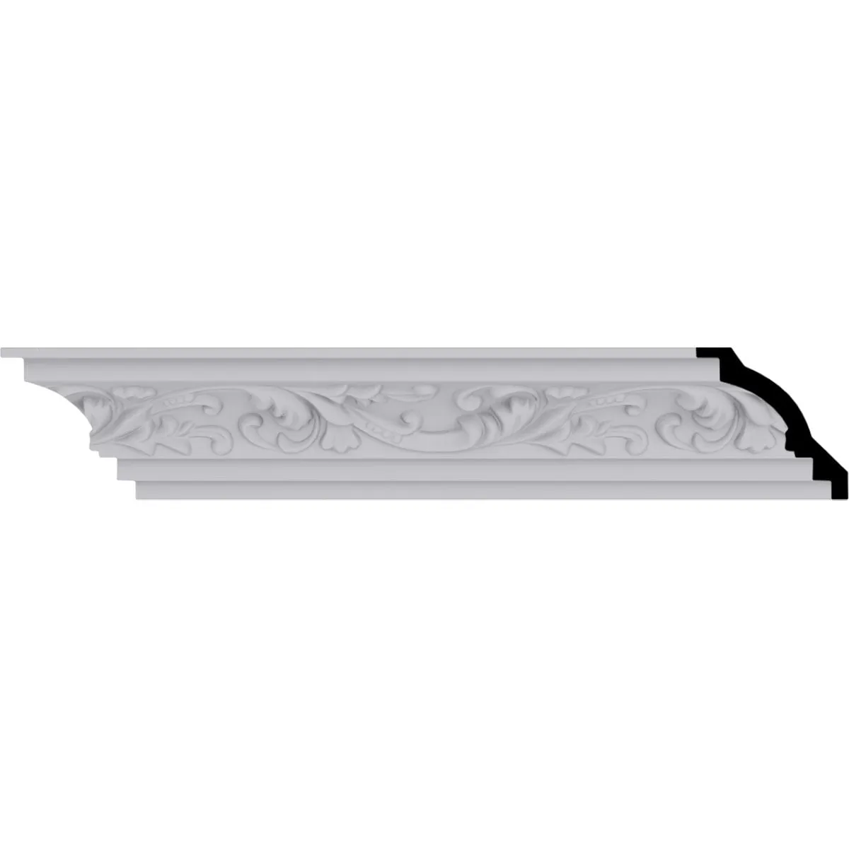 Ekena Millwork MLD02X02X04TN Tristan Crown Moulding, 2 3/4"H x 2 3/4"P x 4"F x 94 1/2"L, White