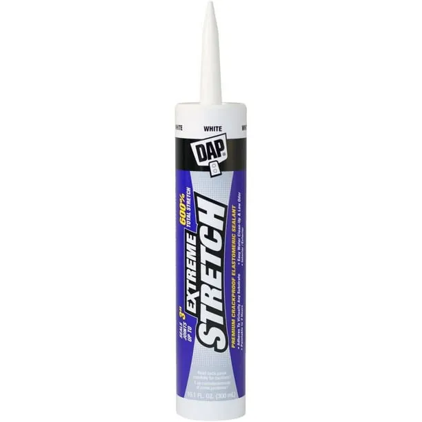 DAP 18715 4 Pack 10.1 oz. Extreme Stretch Premium Crackproof Elastomeric Sealant, White