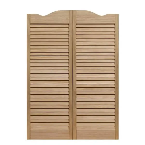 American Wood 583642 36 x 42 in. Dixieland Louvered Cafe Door, Unfinished Pine