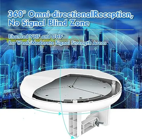 1byone Outdoor TV Antenna 360° Omni-Direction<wbr/>al Reception Long 100+ Miles Range