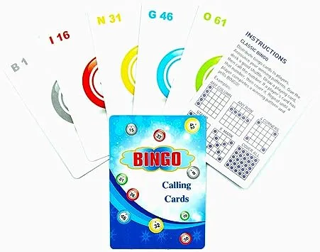 Yuanhe Bingo Cards Game Set - Includes 50 Bingo Cards,500 Colorful Transparent Bingo Chips and Deck of Calling Cards, Great for Adults Kids Family Game Nights, School Classroom Activity, Bingo Parites