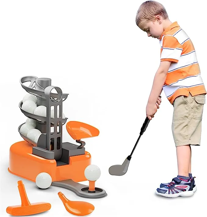 iPlay, iLearn Kids Golf Toys Set, Left & Right Golf Head, Indoor & Outdoor Golf Ball Game, Sports Gaming Clubs, Learning Active