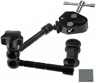 FOMITO 11 inch Articulating Magic Arm + Super Clamp for DSLR Rig Camera to LCD Monito, LED Video Light