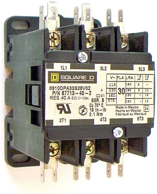 Schneider Electric (Square D) 8910DPA33V02 120v 30a 3Pole3ph DP Contactor