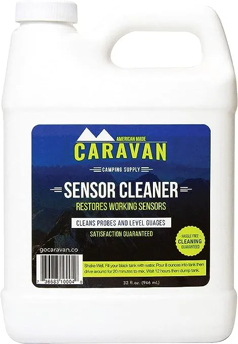 CARAVAN RV Sensor and Tank Cleaner - Fix sensors, Clear Toilet and Tank Clogs, Enzyme Formula, RV & Marine, Black Tanks, bio-enzymatic Plumbing Solution