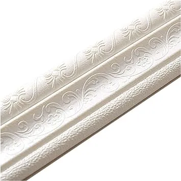 90"x 3" Self Adhesive Flexible Foam Molding Trim, 3D Sticky Decorative Wall Lines Wallpaper Border for Home, Office, Hotel DIY Decoration, White