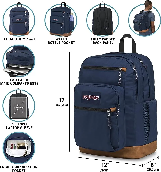 JanSport Cool 15-Inch Laptop Backpack-Classic School Bag, Loden Frost, One Size