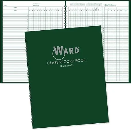 Ward 38 Name Class Record Book (6-7 Week Periods)