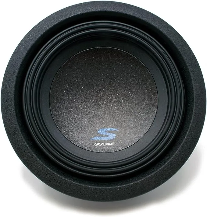 Alpine S-W8D2 8 Inch S-Series Dual 2 Ohm Voice Coil High-Performance Subwoofers