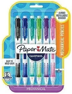 Paper Mate 6ct Clearpoint #2 Mechanical Pencils 0.7mm Multicolor