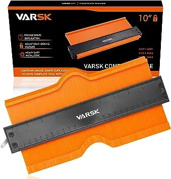 VARSK Contour Gauge Tool with Lock 10 inch - Shape Duplicator Profile Super Gauge Tool - Birthday Gifts for Men Dad Husband, Woodworking Gadgets Tool for DIY Carpentry Flooring Handyman