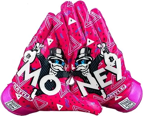 Battle Sports Wide Receiver Football Gloves - Adult and Youth Football Gloves