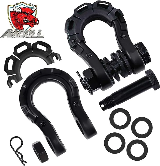 AMBULL Shackles Upgrade 3/4" D Ring Shackle 2 Pack