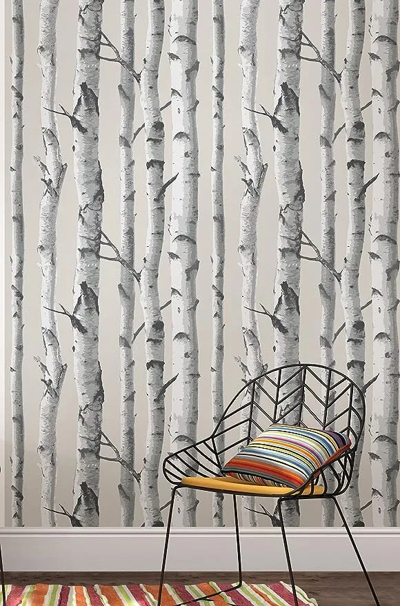 Brewster Peel and Stick Wallpaper, Birch Tree