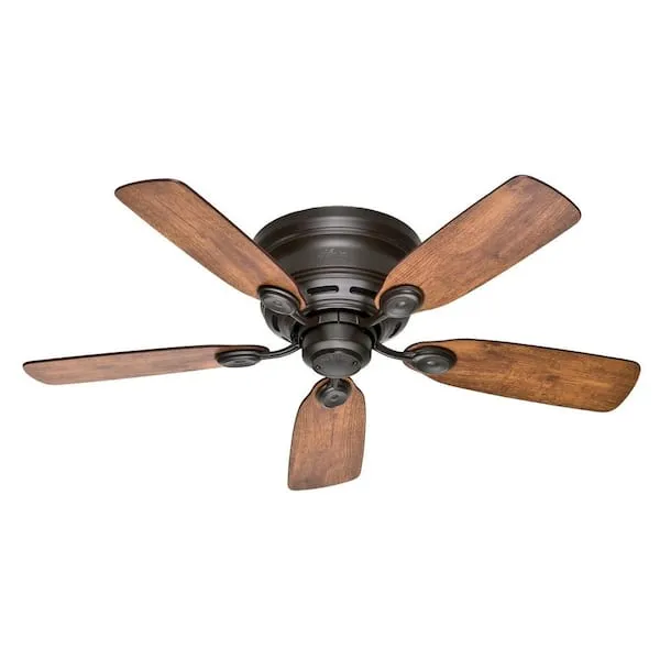 Hunter Low Profile IV 42" Ceiling Fan - New Bronze - Oak/Wine Country Blades