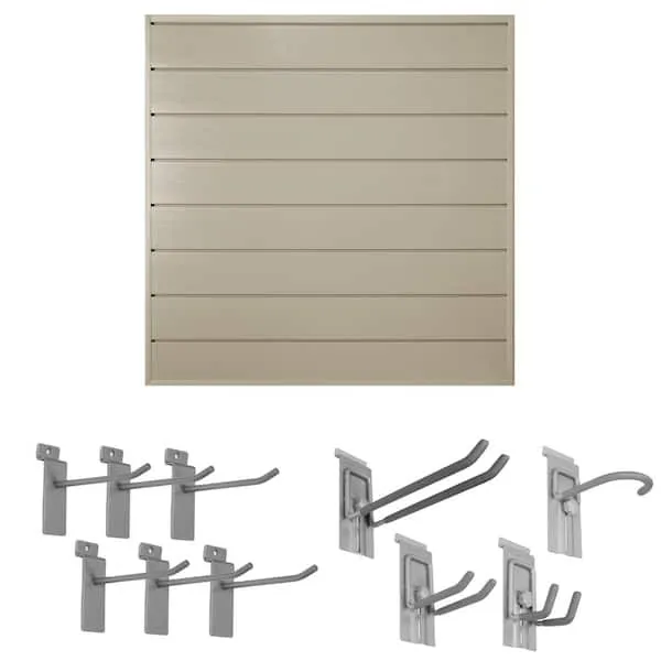 Crownwall 6" Starter Bundle (4x4 ft) with 10-Piece Locking Hook Kit (Sandstone)