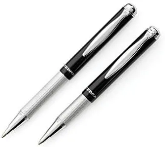 Zebra 10110 Telescopic Ballpoint Pens (Pack of 2) 1mm, Pocket Clip