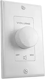 4) Rockville VOL70100 Black 100 Watt 70v Wall Volume Control Zone Controller