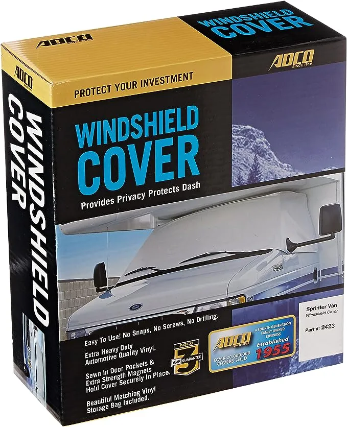 ADCO 2423 Polar White Windshield Cover Sprinter