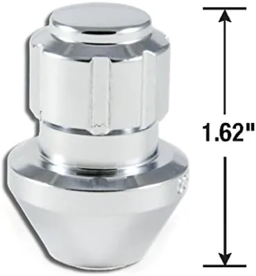 Gorilla Automotive® 96641DX - Chrome Cone Seat Factory Style Bulge Wheel Locks