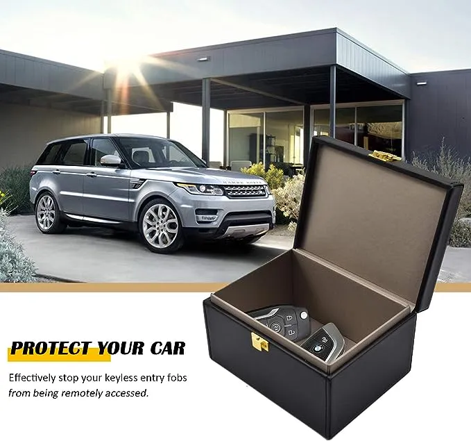 briidea Faraday Box Key Fob Protector, RFID Signal Blocking Box, Faraday Box Signal Blocking Shielding Box for Car Key