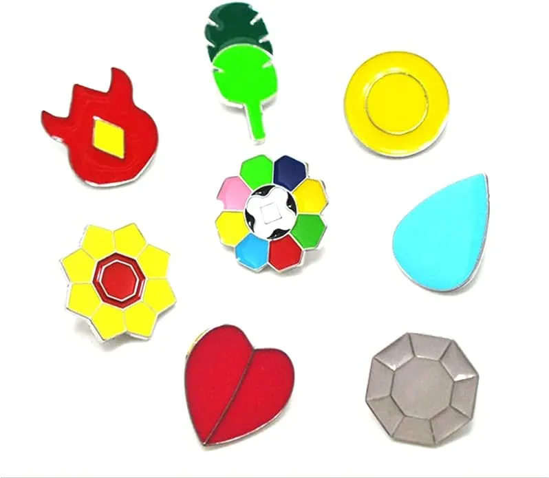 8pcs Pocket Monsters Gym Badges