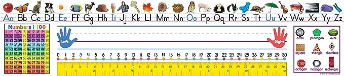 Teacher Created Resources Colorful Traditional Printing Jumbo Name Plates (TCR4777), 4" x 18"