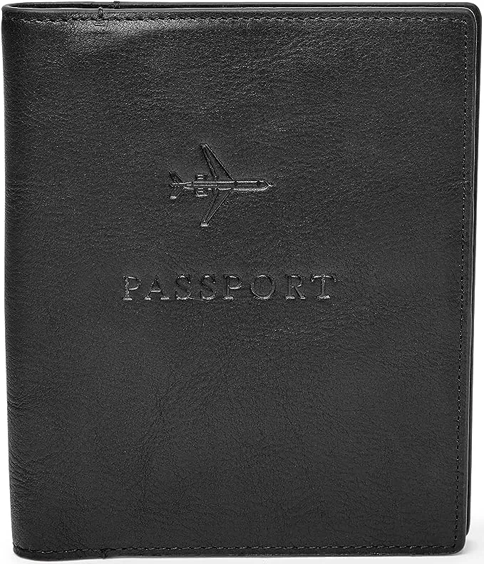 Fossil Men's RFID-Blocking Leather Passport Case Wallet for Men