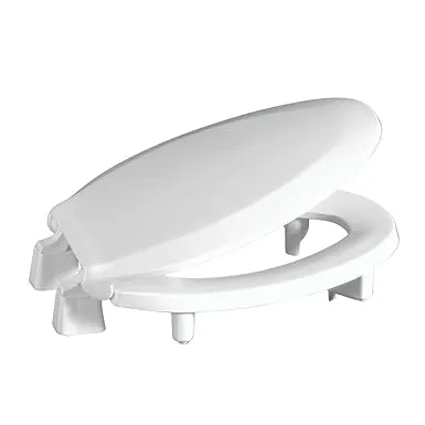 Centoco 3 inch Toilet Seat Riser, Lift Seat, Elongated, Plastic, Closed Front With Cover, ADA Compliant Handicap Medical Assistance Seat, Made in the USA, 3L800STS-001, White